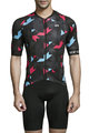 MONTON Cycling short sleeve jersey - AUTUMN COLORS - red/blue/black
