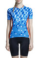 MONTON Cycling short sleeve jersey - CHECKS RIDER LADY - blue