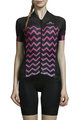 MONTON Cycling short sleeve jersey - SECRET RHYME LADY - pink/black