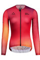 MONTON Cycling summer long sleeve jersey - FIRE LADY SUMMER - red