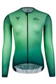 MONTON Cycling summer long sleeve jersey - EARTH LADY SUMER - green