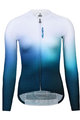 MONTON Cycling summer long sleeve jersey - TWILIGHT LADY SUMMER - white/blue