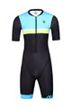 MONTON Cycling overal - WEAVO TRIATLON - black/yellow/blue