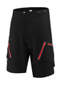 MONTON Cycling shorts without bib - SPORTY B MTB - black/red