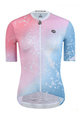 MONTON Cycling short sleeve jersey - SNOWFALL LADY - pink/light blue