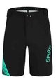 MONTON Cycling shorts without bib - SPLAT MTB - black/turquoise