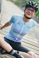 MONTON Cycling short sleeve jersey - COLOR FLOW LADY - rainbow/white