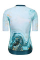 MONTON Cycling short sleeve jersey - WATER FLOW LADY - blue/white
