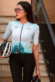 MONTON Cycling short sleeve jersey - WATER FLOW LADY - blue/white