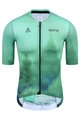 MONTON Cycling short sleeve jersey and shorts - FOREST - green/white/black
