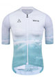 MONTON Cycling short sleeve jersey and shorts - BEACH  - blue/white/black