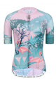 MONTON Cycling short sleeve jersey and shorts - FLAMINGO LADY II - pink/black/light blue