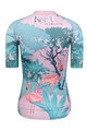 MONTON Cycling short sleeve jersey and shorts - FLAMINGO LADY II - pink/black/light blue