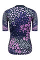 MONTON Cycling short sleeve jersey and shorts - PLUM FLOWER LADY - black/purple