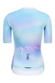 MONTON Cycling short sleeve jersey and shorts - COLOR FLOW LADY - light blue/rainbow/black