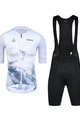 MONTON Cycling short sleeve jersey and shorts - ICEBERG - white/black