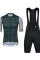 MONTON Cycling short sleeve jersey and shorts - CHECHEN - green/black