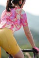 MONTON Cycling bib shorts - SKULL LADY - yellow