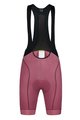 MONTON Cycling bib shorts - SKULL LADY - red