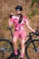 MONTON Cycling bib shorts - SKULL LADY - red