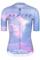 MONTON Cycling short sleeve jersey - EVENINGGLOW LADY - purple/light green/pink