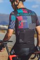 MONTON Cycling short sleeve jersey - VAPORWAVE - green/black/blue/bordeaux/purple