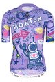 MONTON Cycling short sleeve jersey - ROBOTS LADY - purple/blue/yellow