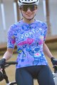 MONTON Cycling short sleeve jersey - ROBOTS LADY - purple/blue/yellow