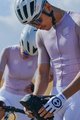 MONTON Cycling short sleeve jersey - SKULL III - pink/white