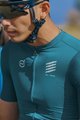 MONTON Cycling short sleeve jersey - SKULL III - turquoise/white