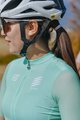 MONTON Cycling short sleeve jersey - SKULL III LADY - green/white