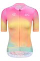 MONTON Cycling short sleeve jersey - SKULL NORTHERNLIGHTS LADY - yellow/pink