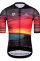 MONTON Cycling short sleeve jersey - SKULL SUNSET - black/red