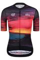 MONTON Cycling short sleeve jersey - SKULL SUNSET LADY - yellow/red/black/blue