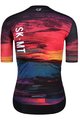 MONTON Cycling short sleeve jersey - SKULL SUNSET LADY - yellow/red/black/blue