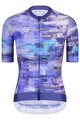MONTON Cycling short sleeve jersey - SKULL OILPAINT LADY - purple/blue