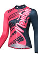 MONTON Cycling summer long sleeve jersey - FERNYARN LADY SUMMER - black/red