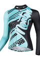 MONTON Cycling summer long sleeve jersey - FERNYARN LADY SUMMER - green/black