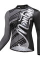 MONTON Cycling summer long sleeve jersey - FERNYARN LADY SUMMER - black/grey