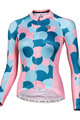 MONTON Cycling summer long sleeve jersey - DANCELOR LADY SUMMER - blue/pink