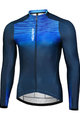 Monton Cycling winter long sleeve jersey - PHANTOM WINTER - black/blue