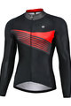 MONTON Cycling winter long sleeve jersey - LELOI WINTER - red/black