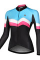 MONTON Cycling summer long sleeve jersey - WINLAN LADY WINTER - pink/black/blue