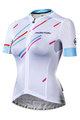 MONTON Cycling short sleeve jersey - COLORE PIOGGIA LADY - white