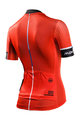 MONTON Cycling short sleeve jersey - COLORE PIOGGIA LADY - red
