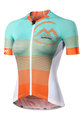 MONTON Cycling short sleeve jersey - ALANYA LADY - green/orange/white