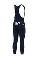 ALÉ Cycling long bib trousers - MOVISTAR 2020 WINTER - blue