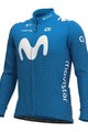 ALÉ Cycling winter long sleeve jersey - MOVISTAR 2021 WINTER - light blue