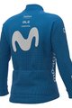 ALÉ Cycling winter long sleeve jersey - MOVISTAR 2021 WINTER - light blue