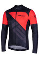 NALINI Cycling summer long sleeve jersey - AIS FATICA SUMMER - red/black